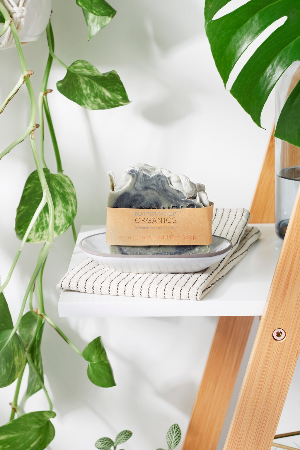 Organic Lemongrass Mint with Activated Charcoal and French Green Clay / VEGAN SOAP / PALM FREE in - Soap photo