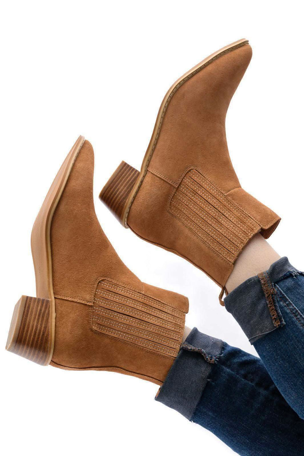 Naughty Monkey Leonor Suede Ankle Boot in Tan in - Shoes photo
