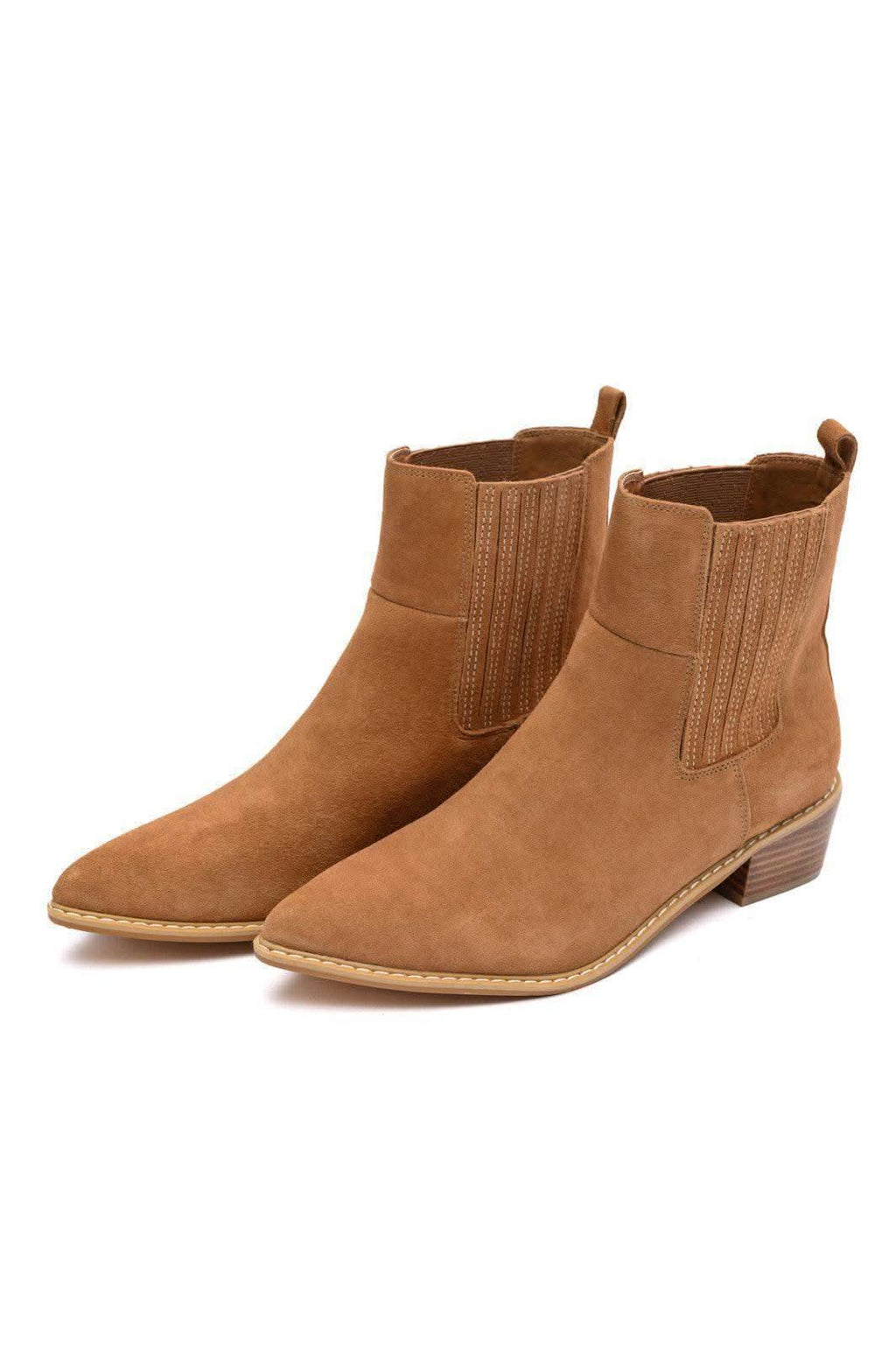 Naughty Monkey Leonor Suede Ankle Boot in Tan in - Shoes photo