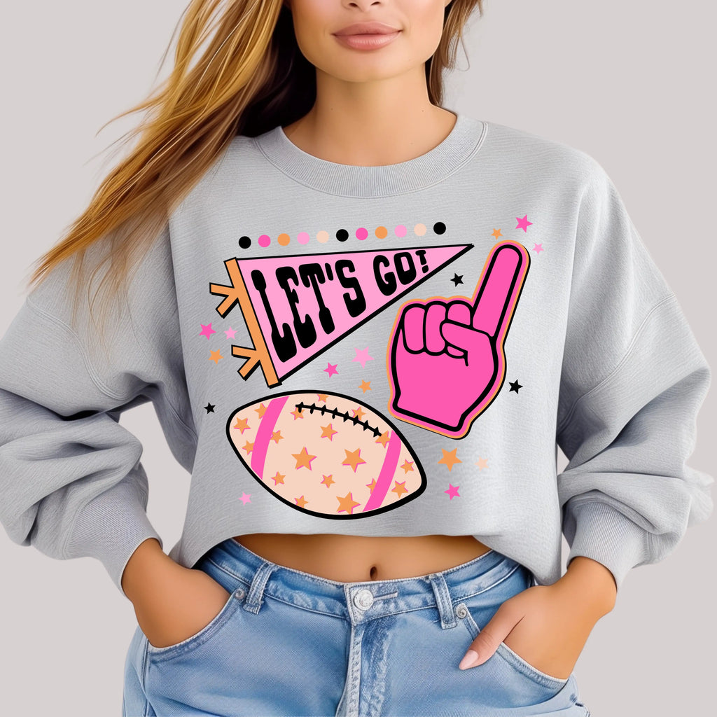 Let's Go Pennant in Grey Sweatshirt in - Womens photo