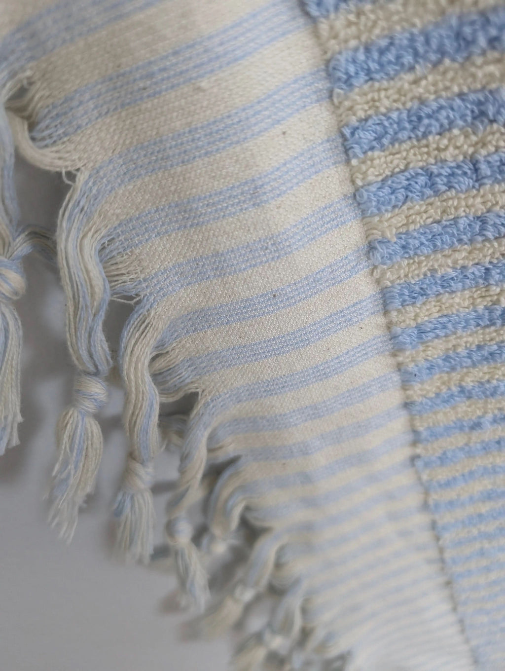 Linea Collection – Oversized Turkish Cotton Bath Towel with Tonal Stripes and Tassels - SwagglyLife Home & Fashion