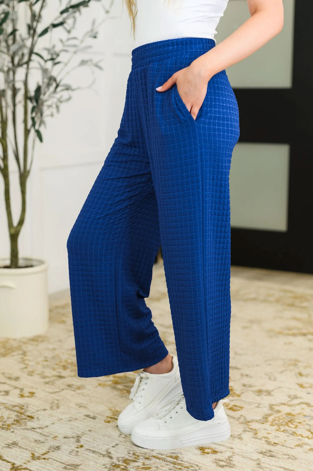 Listen Intently Textured Top and Pants Set in - Womens photo