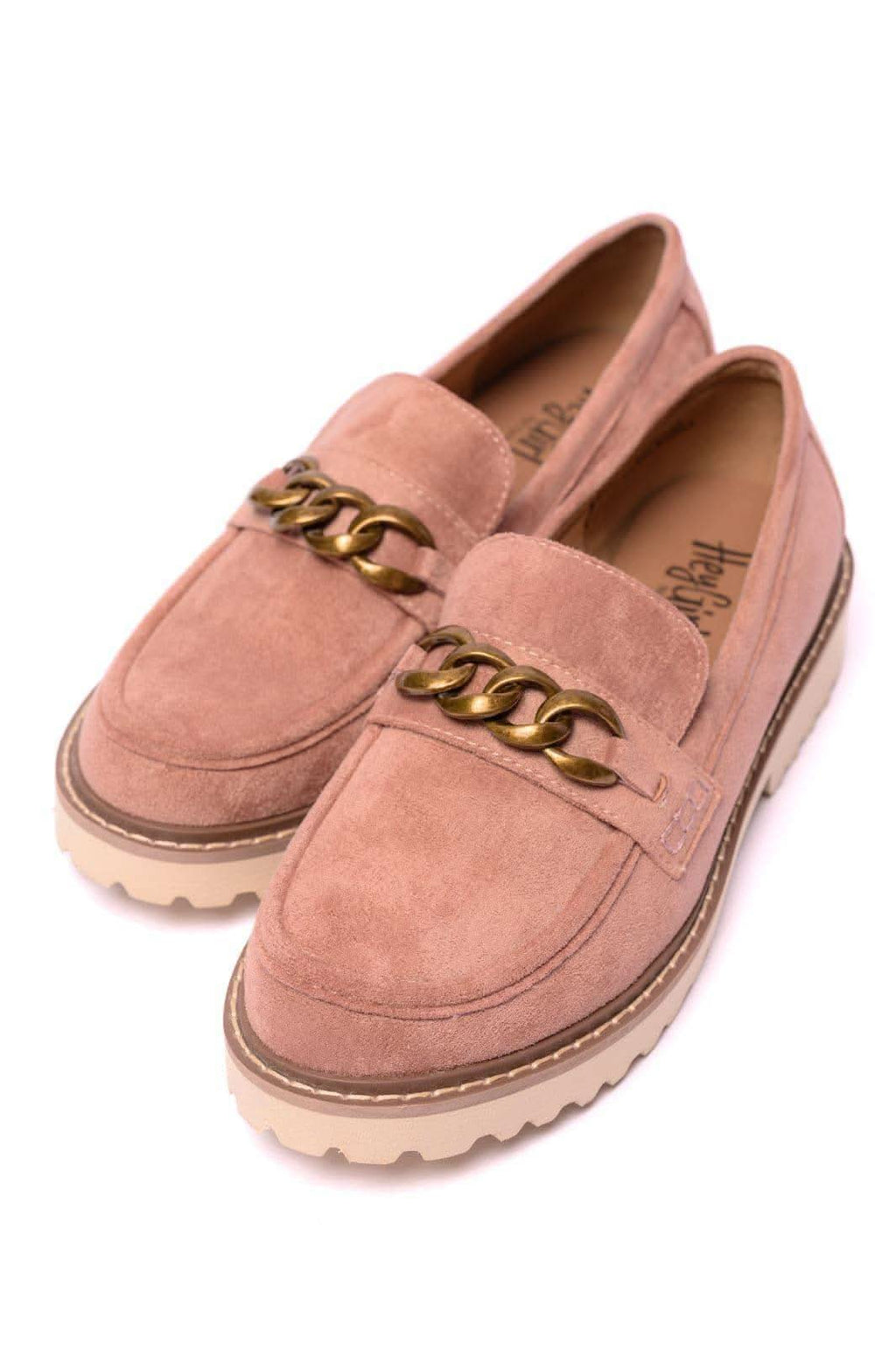 Literally Loafers in Blush Faux Suede in - Womens photo