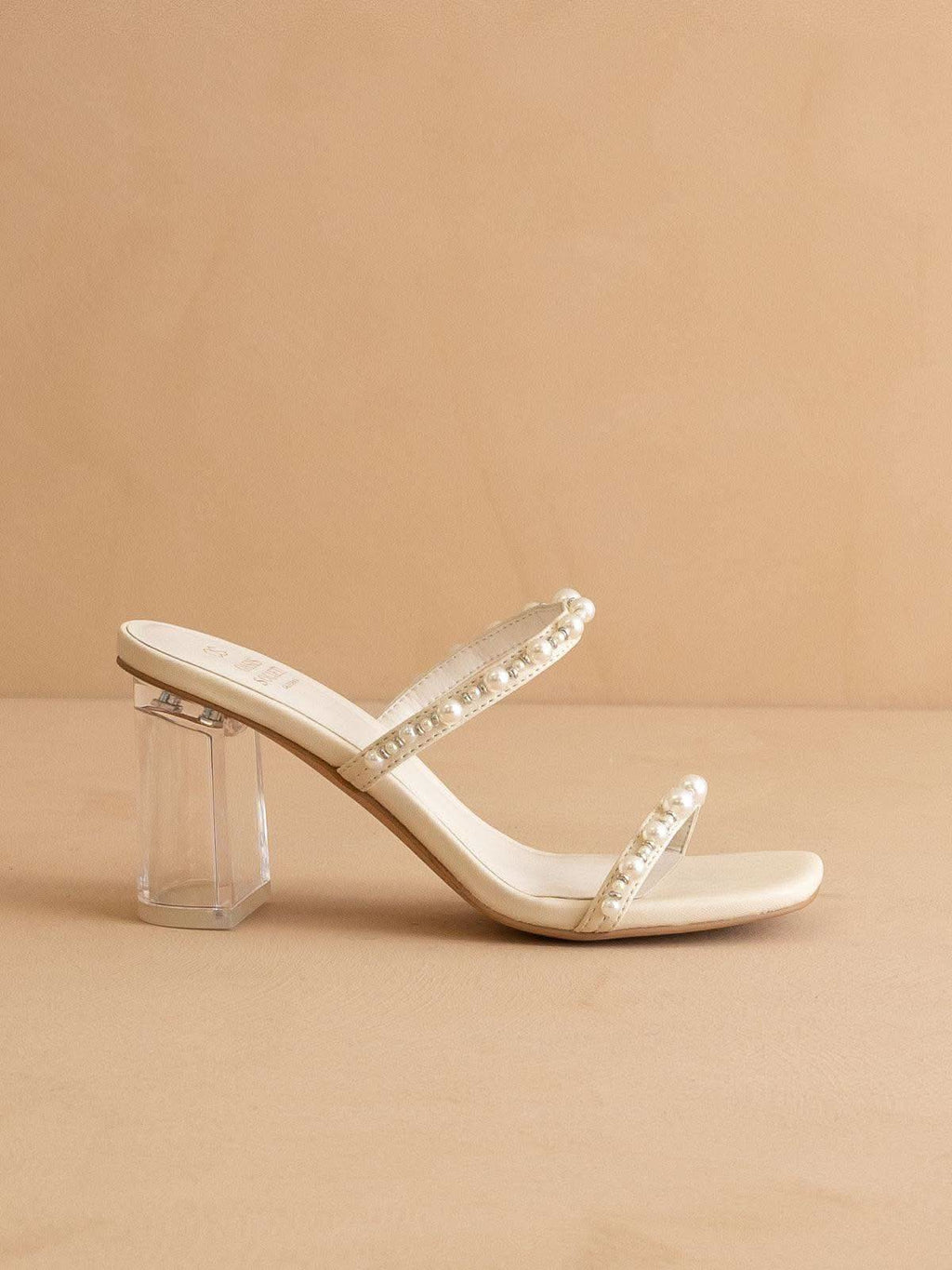 The Mae | Beige Strappy Pearl Heel - SwagglyLife Home & Fashion