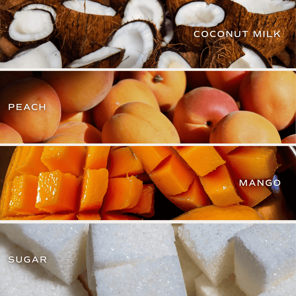 Sweet Water Decor Mango and Coconut Soy Patterned Candle - Clear Jar - 9 oz in - Candles photo