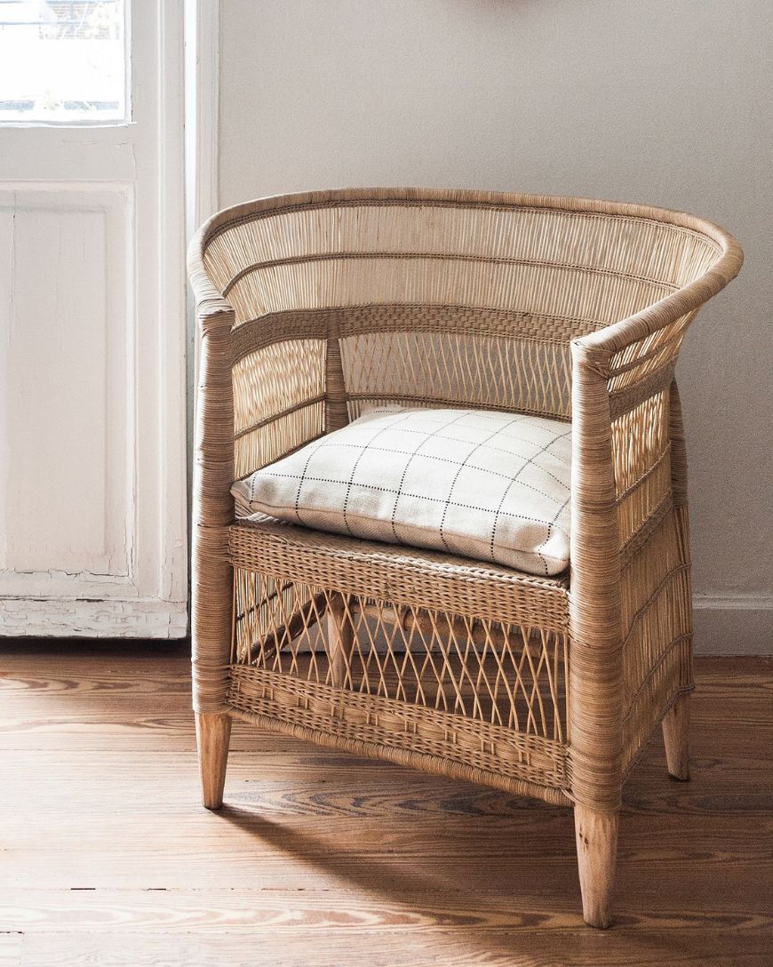 Handcrafted Malawi Cane Accent Chair in Default Title - Decor photo