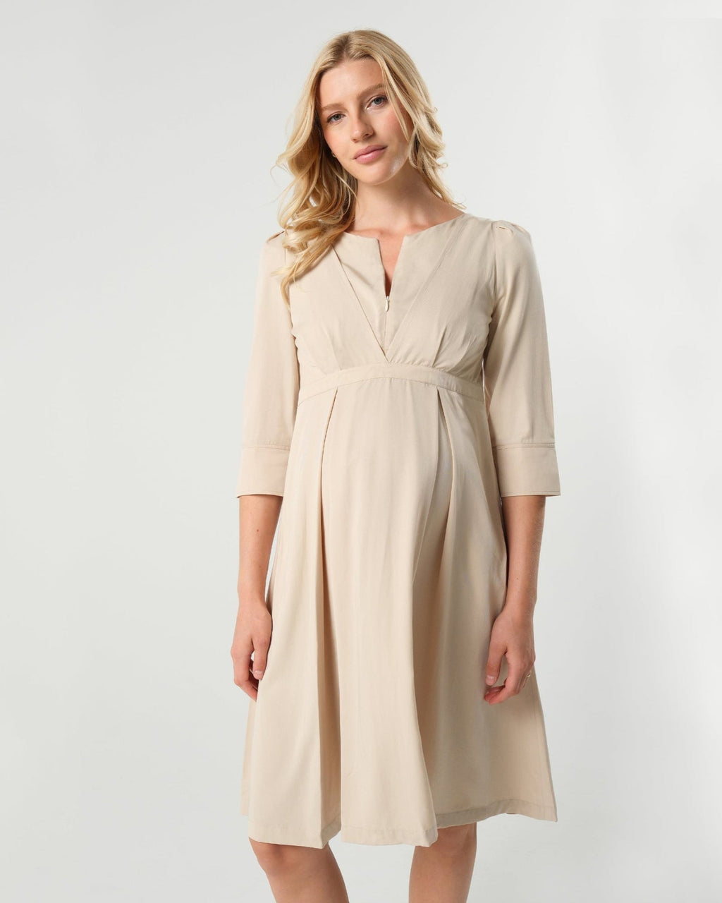 Sarah Empire Maternity & Nursing Dress in TENCEL (Regular & Petite) in - Women's Maternity Dress photo