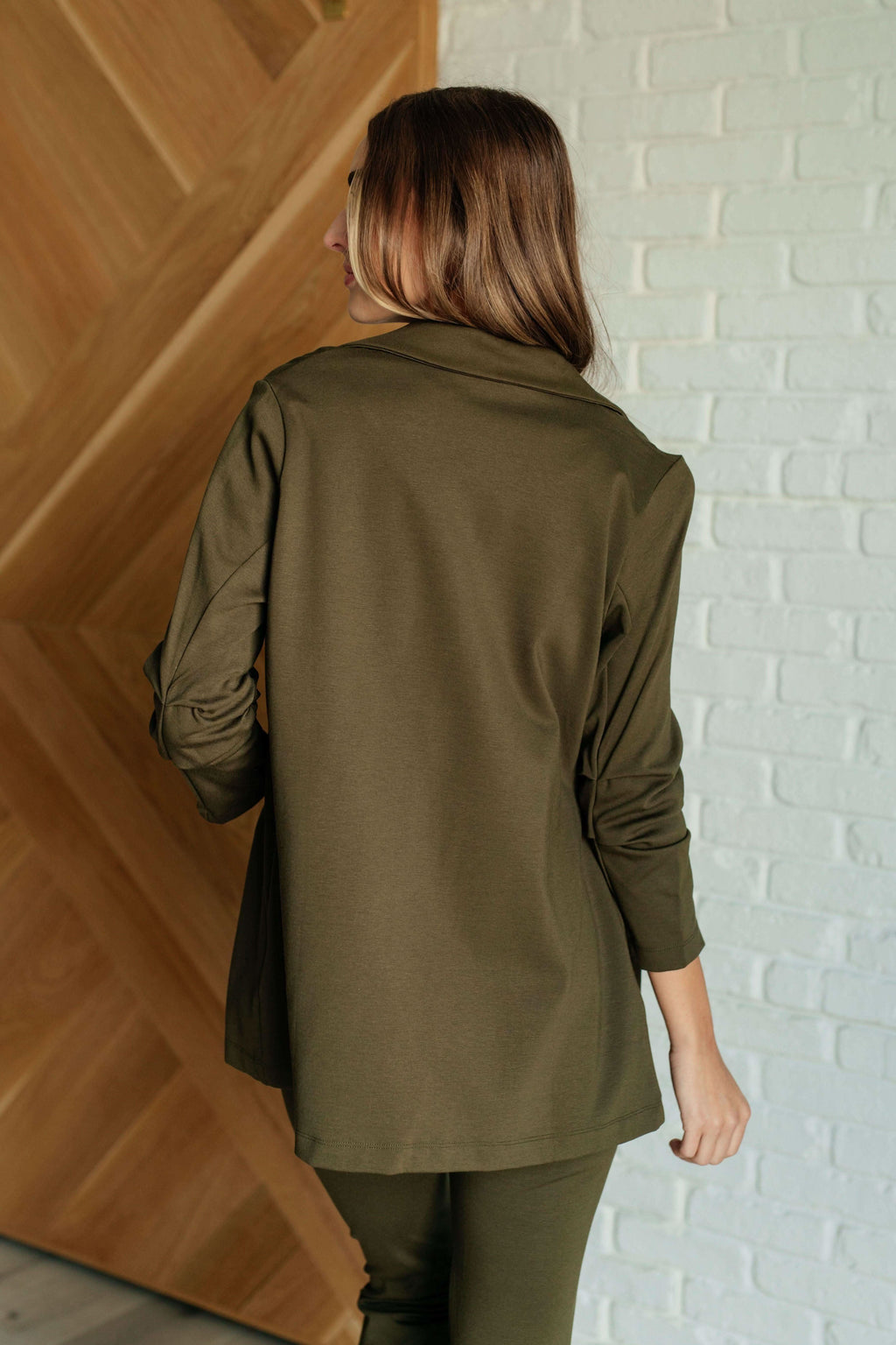 Magic 3/4 Blazer in Olive in - Layers photo