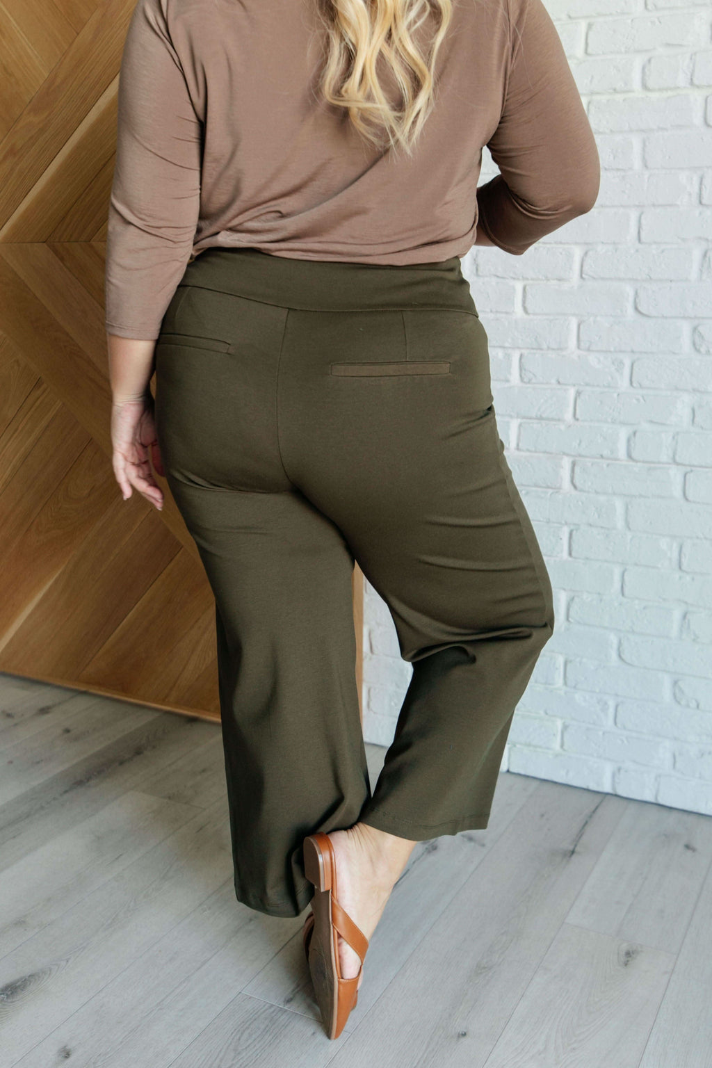 Magic Wide Leg Crop Pants in Olive - SwagglyLife Home & Fashion