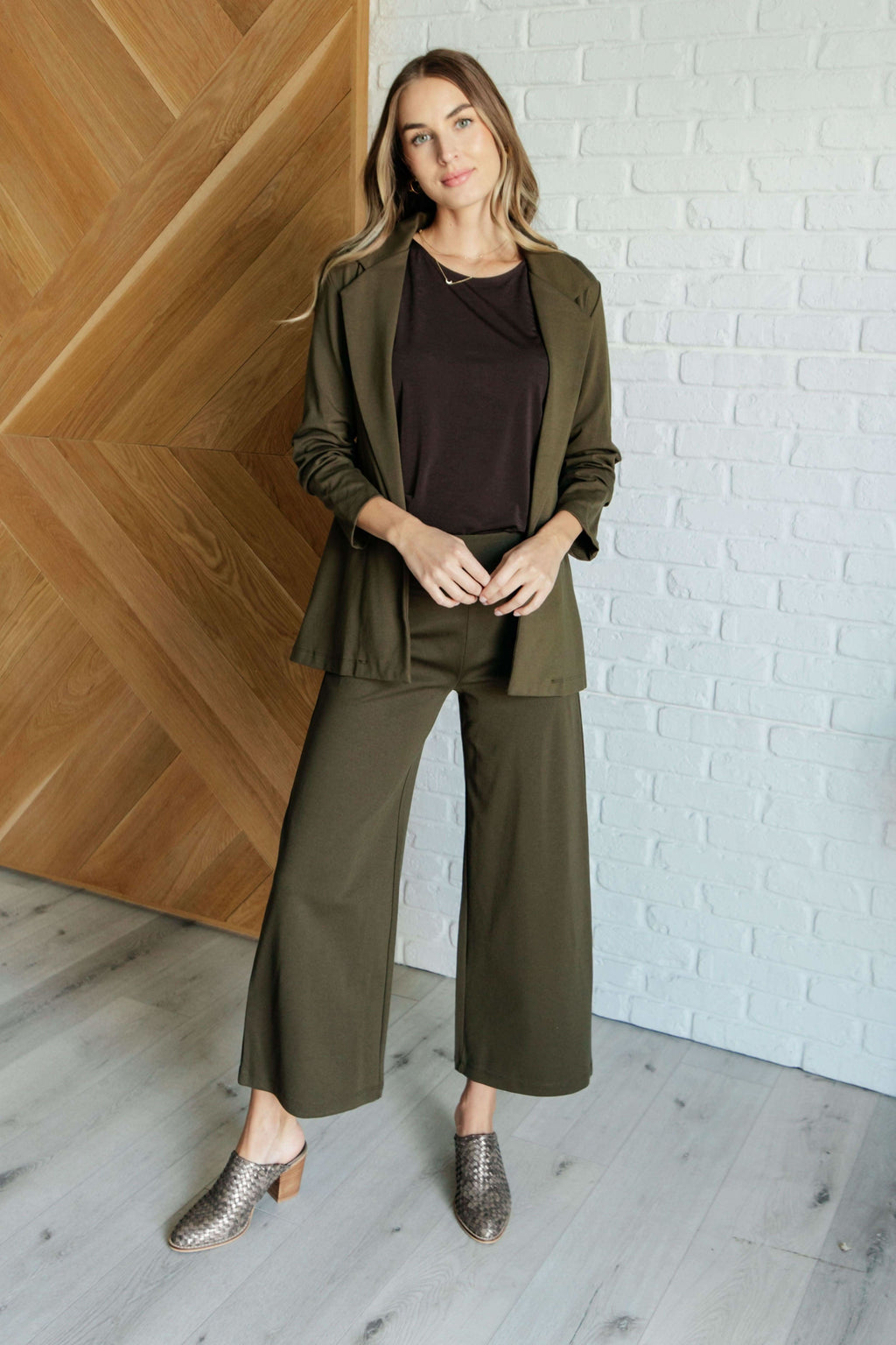 Magic Wide Leg Crop Pants in Olive - SwagglyLife Home & Fashion