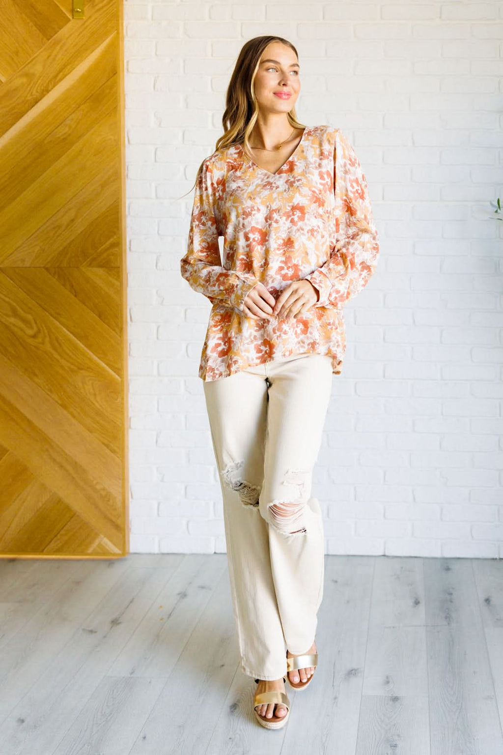 Marigold Dreams Floral Blouse in - Tops photo