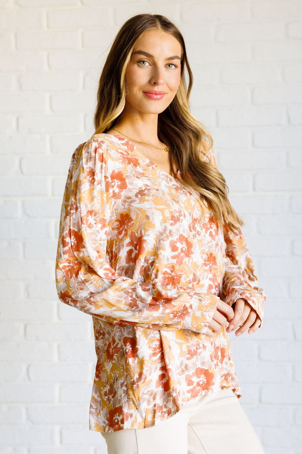 Marigold Dreams Floral Blouse in - Tops photo