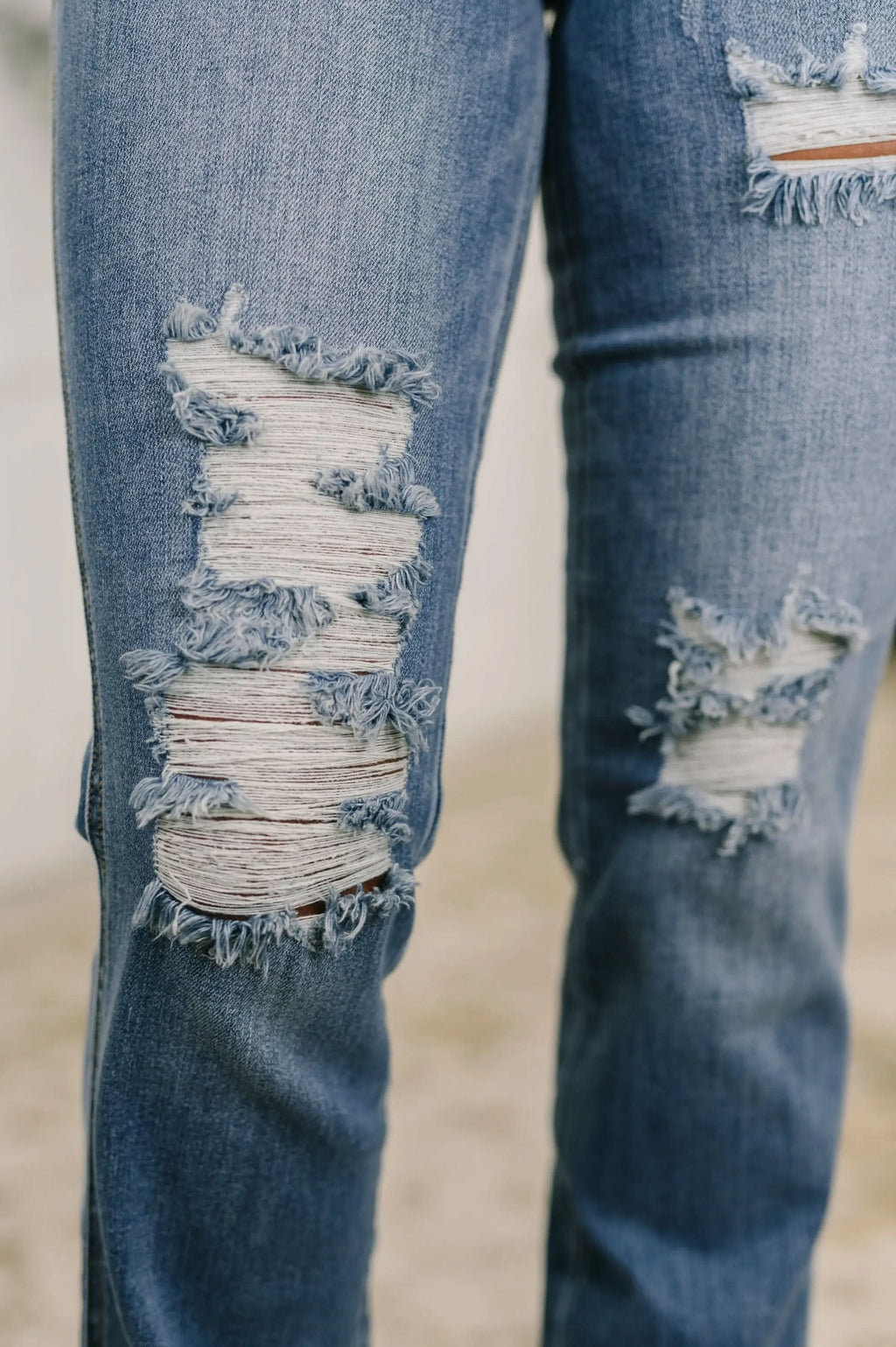 Maureen High Rise Distressed Bootcut Jeans - SwagglyLife Home & Fashion