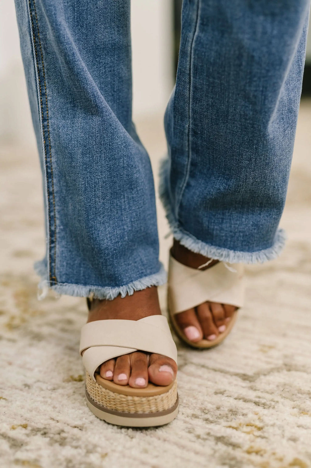 Maureen High Rise Distressed Bootcut Jeans - SwagglyLife Home & Fashion