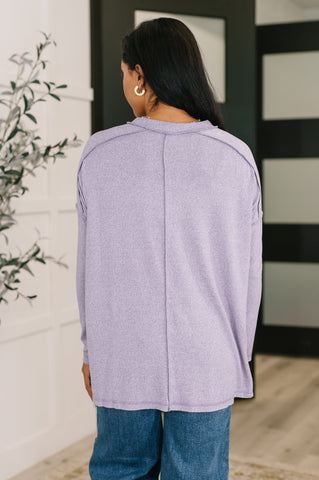 Mellow Mood Heathered Pullover in Lavender - SwagglyLife Home & Fashion Mellow Mood Heathered Pullover in Lavender - SwagglyLife Home & Fashion