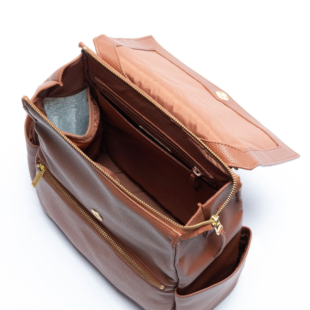Freshly Picked Cognac Mini Classic Diaper Bag II in - Mini Classic Diaper Bag II photo