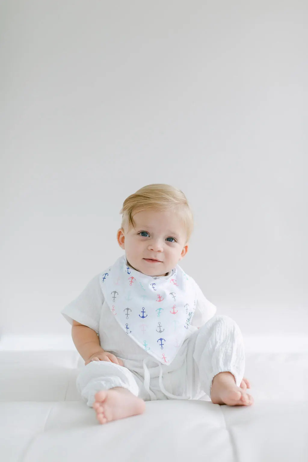 Bandana Bibs - Shore Set - Anchors, Flowers, Flamingos and Boats in - Baby Bibs photo