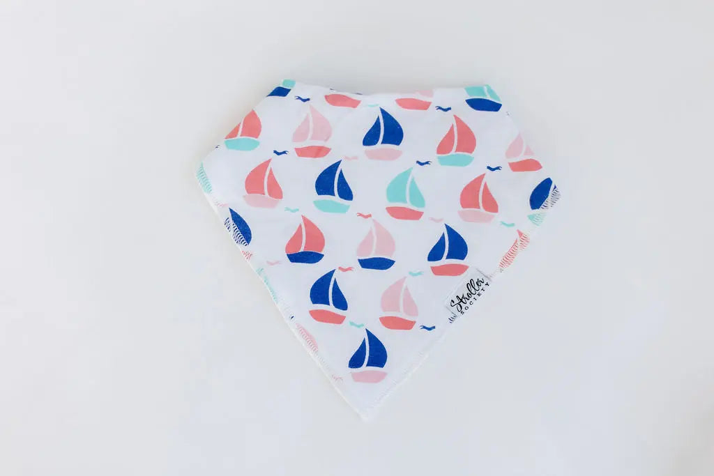 Bandana Bibs - Shore Set - Anchors, Flowers, Flamingos and Boats in - Baby Bibs photo