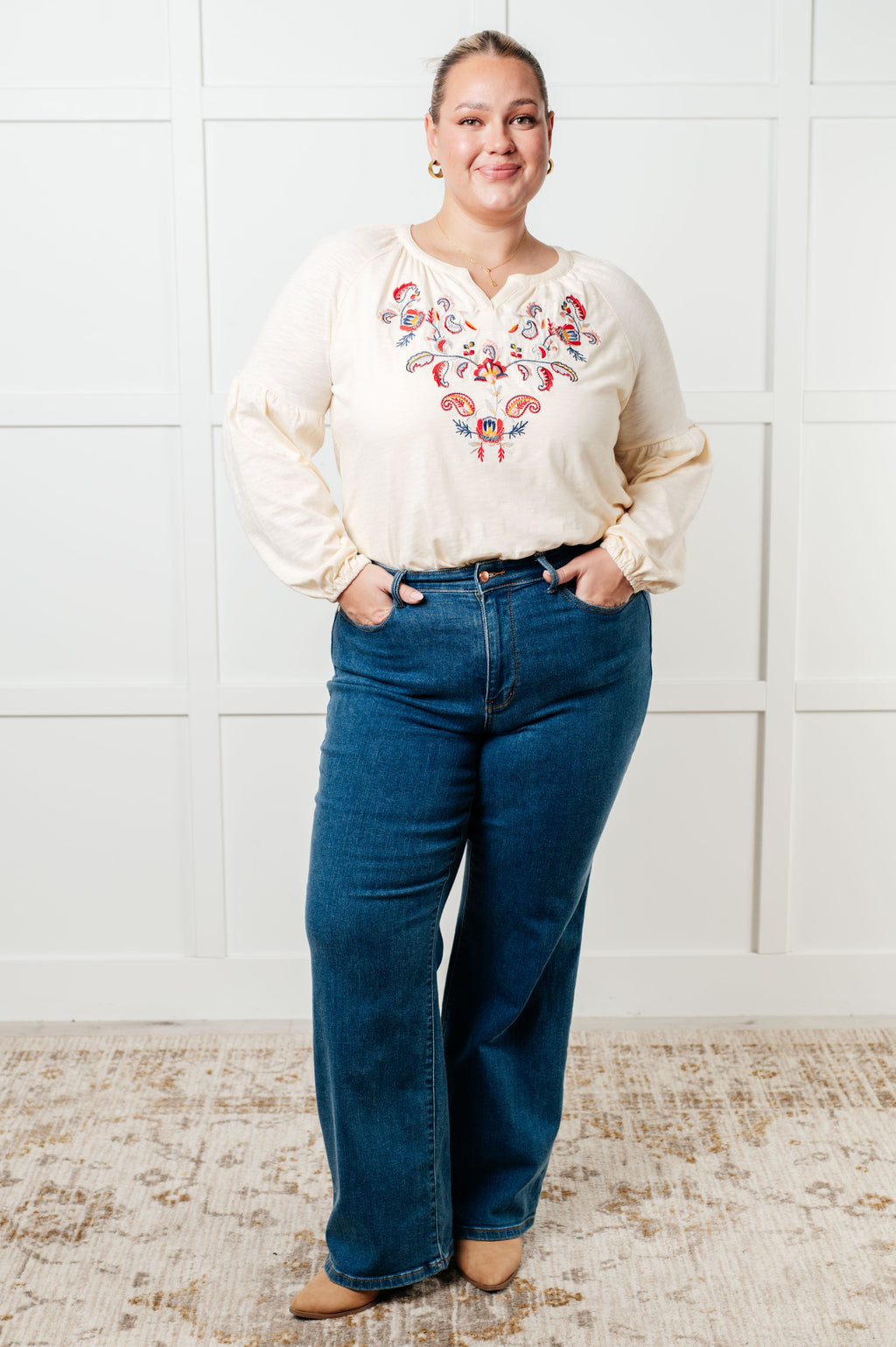 More Than You Would Think Embroidered Blouse in - Blouses photo