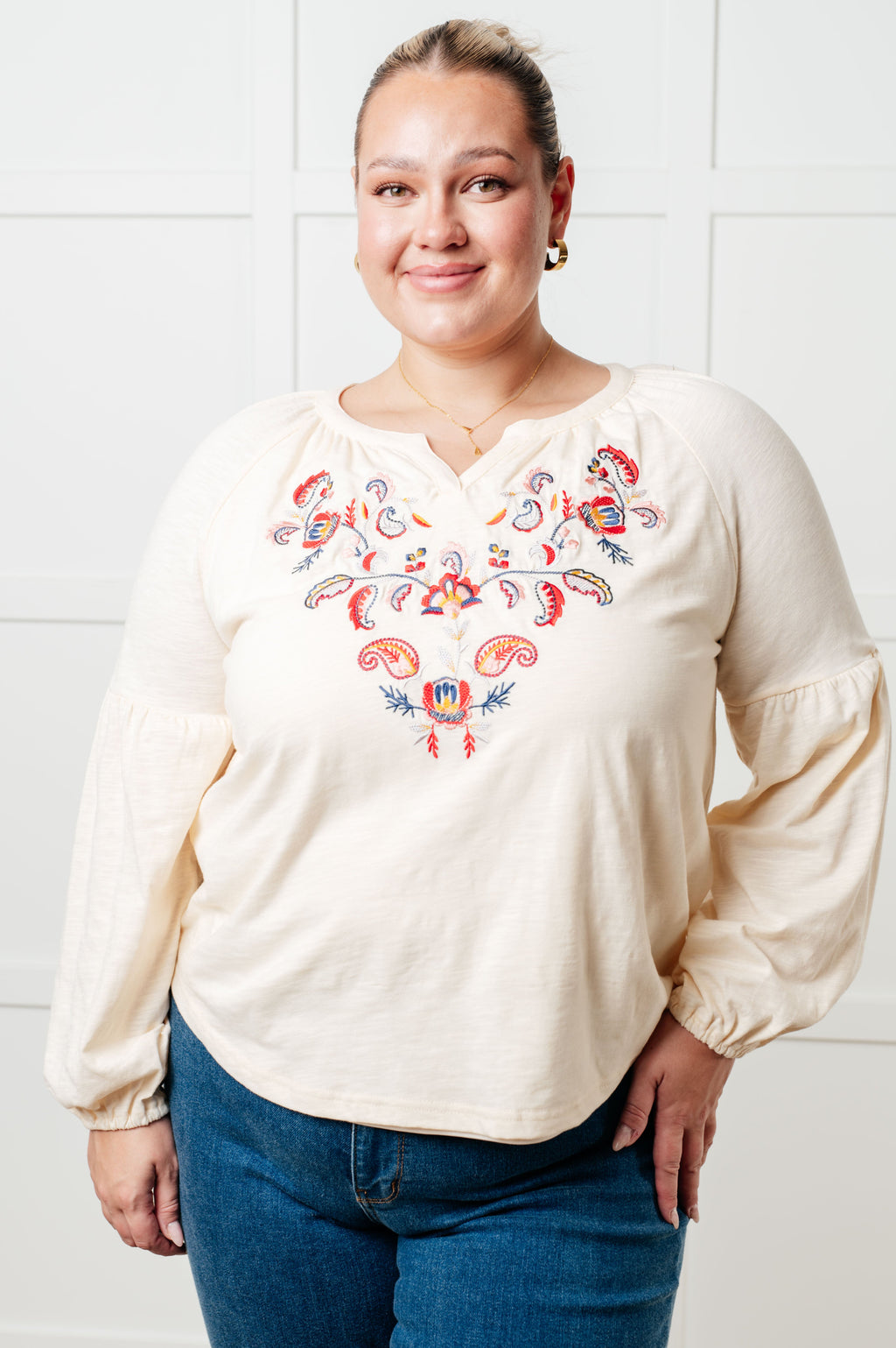 More Than You Would Think Embroidered Blouse in - Blouses photo