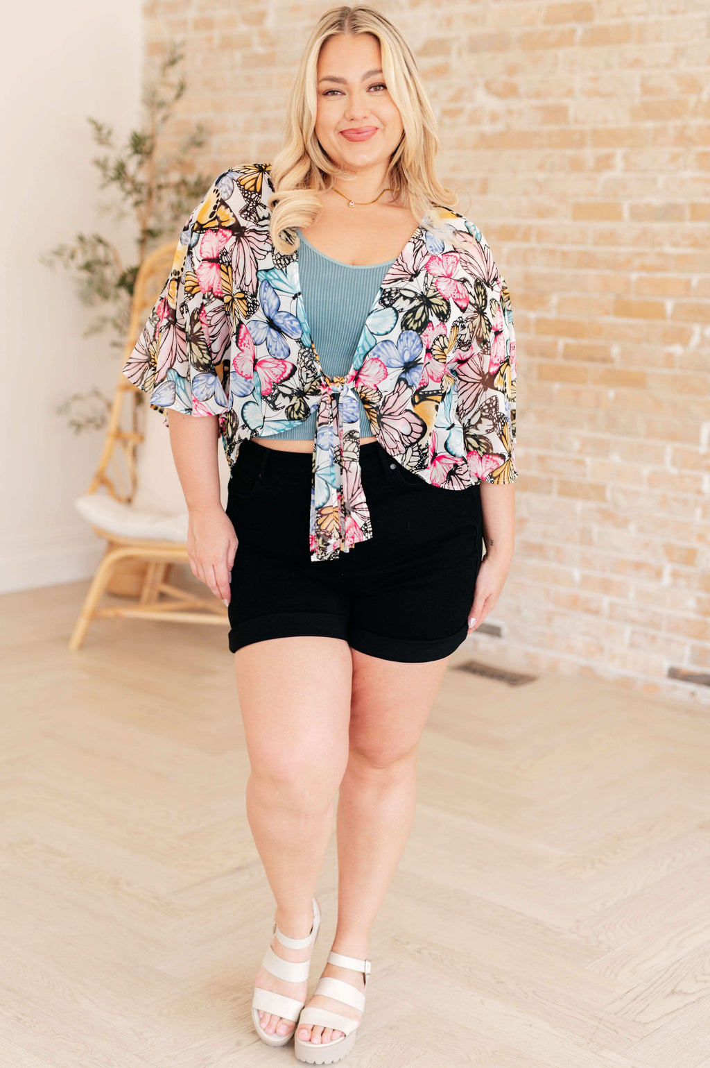 My Darling Valentina Front Tie Blouse in - Layers photo