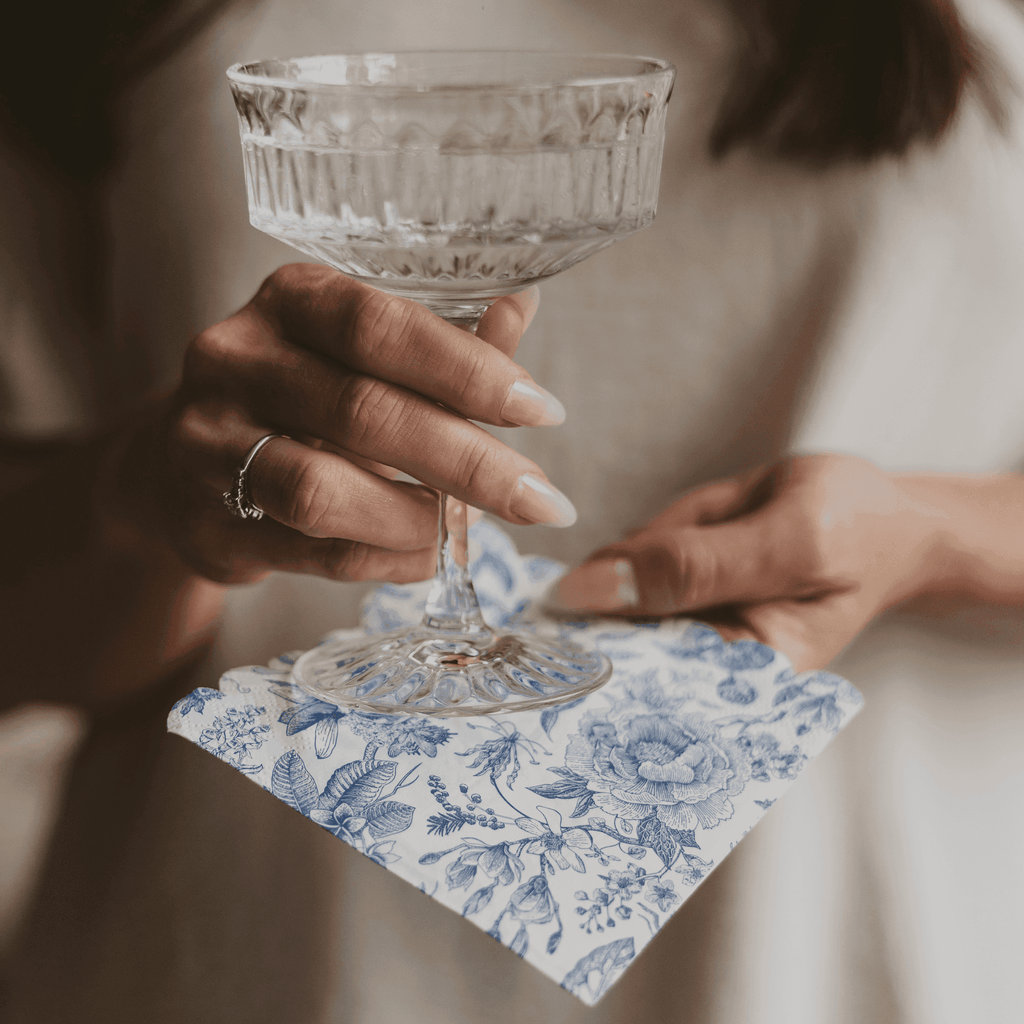 Blue Delft Cocktail Napkins in - cocktail napkins photo