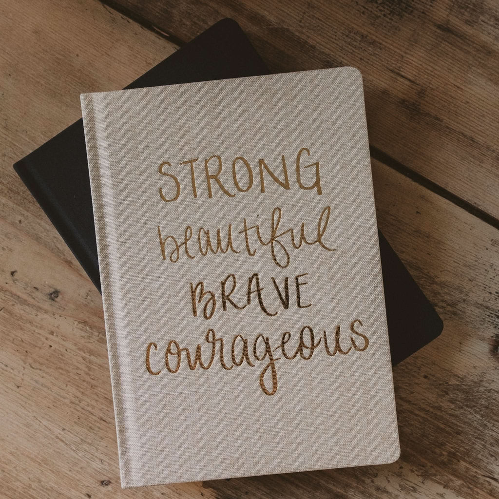 Strong Beautiful Brave Courageous Fabric Journal in - Notebooks photo