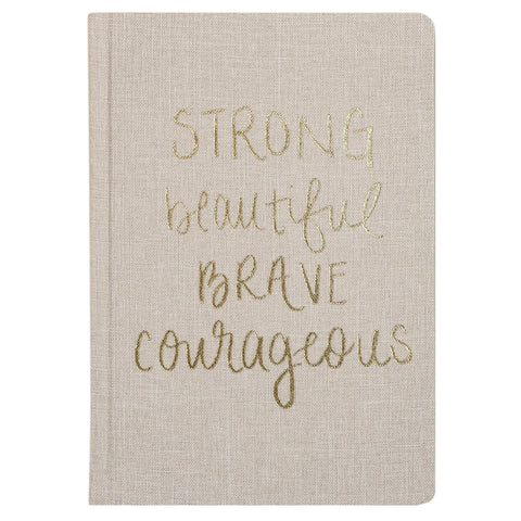 Strong Beautiful Brave Courageous Fabric Journal - SwagglyLife Home & Fashion Strong Beautiful Brave Courageous Fabric Journal - SwagglyLife Home & Fashion
