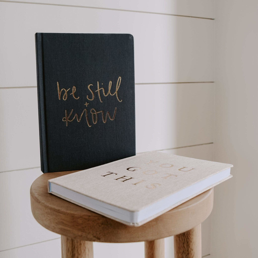 Sweet Water Decor Be Still and Know Fabric Journal in - Notebooks photo