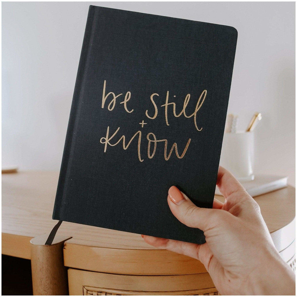 Sweet Water Decor Be Still and Know Fabric Journal in - Notebooks photo