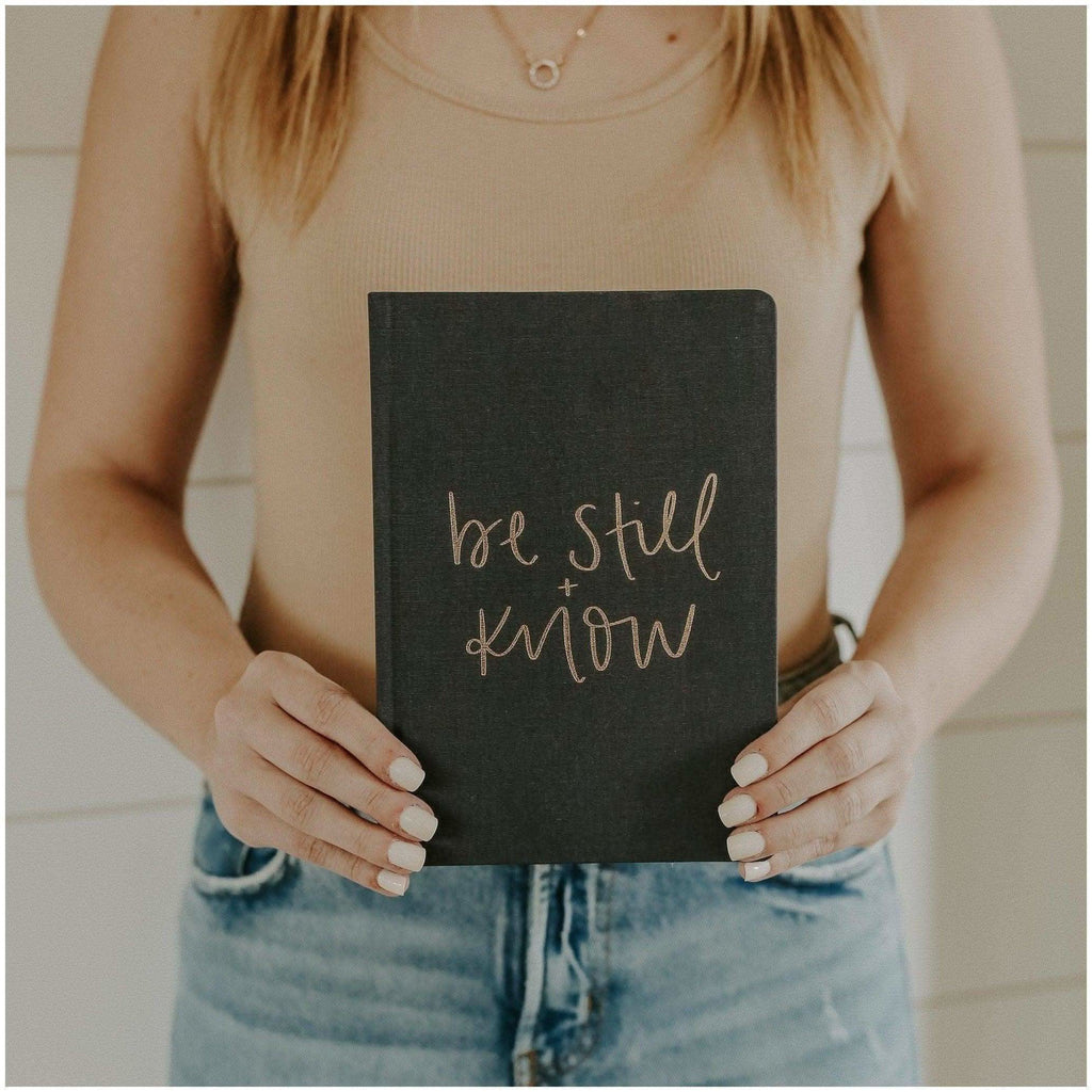 Sweet Water Decor Be Still and Know Fabric Journal in - Notebooks photo