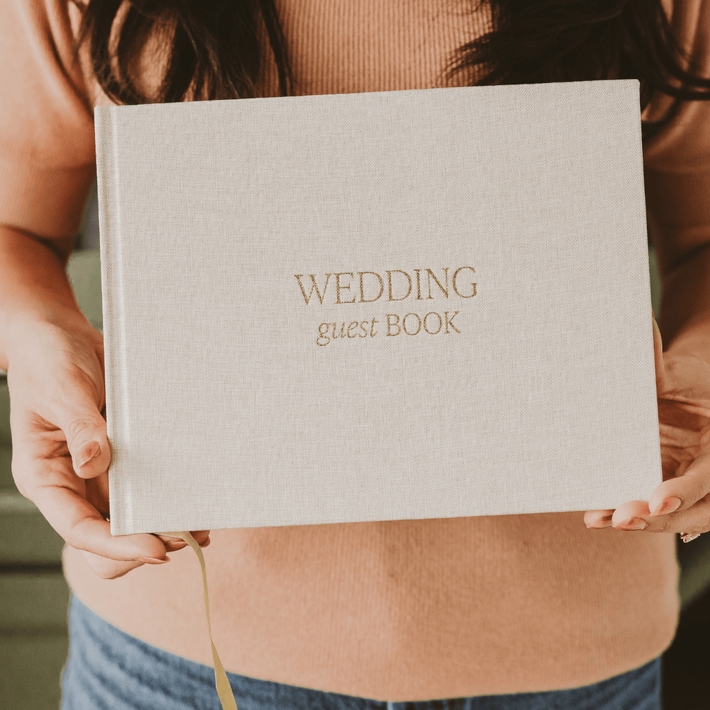 Tan Wedding Guestbook in - Guestbook photo