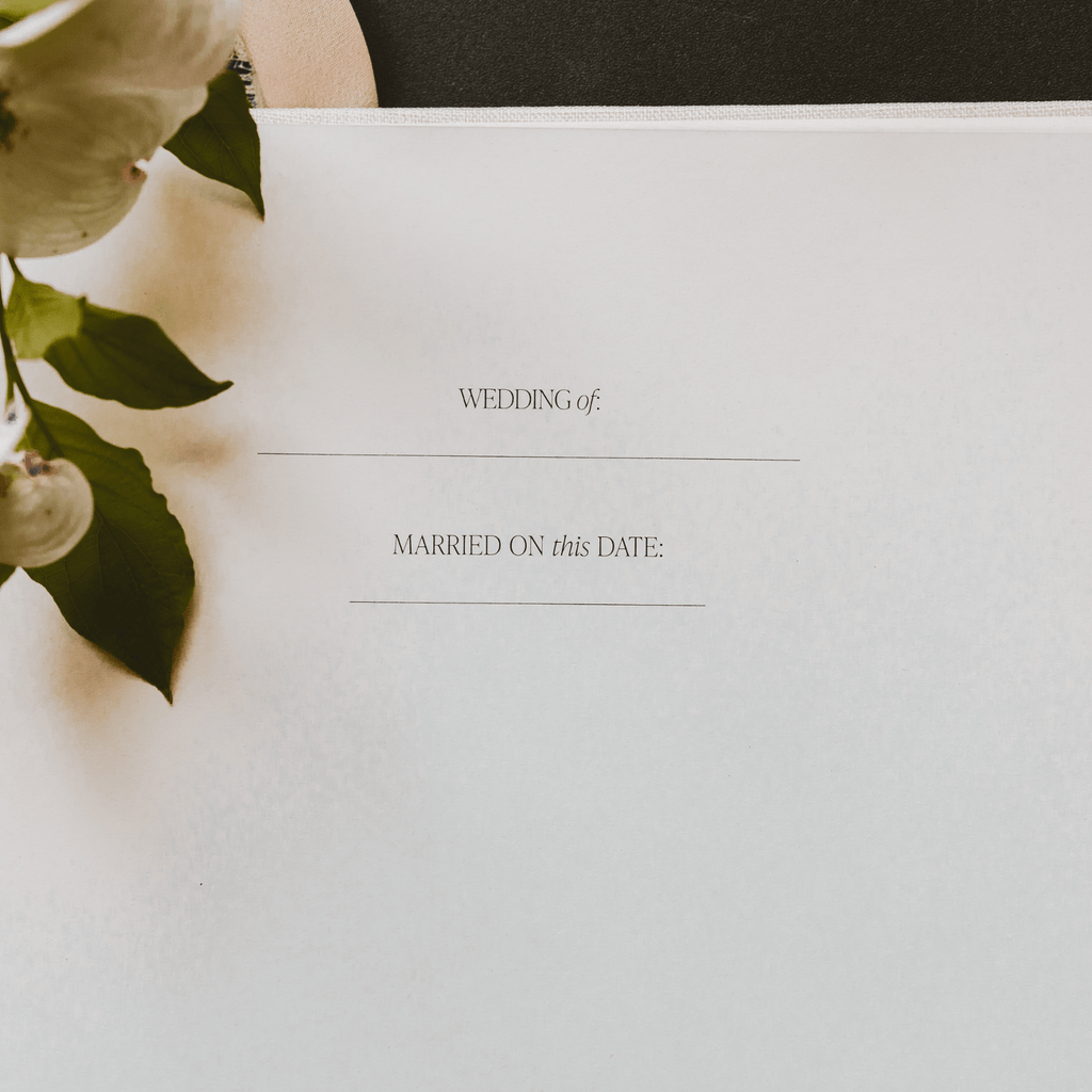 Tan Wedding Guestbook in - Guestbook photo