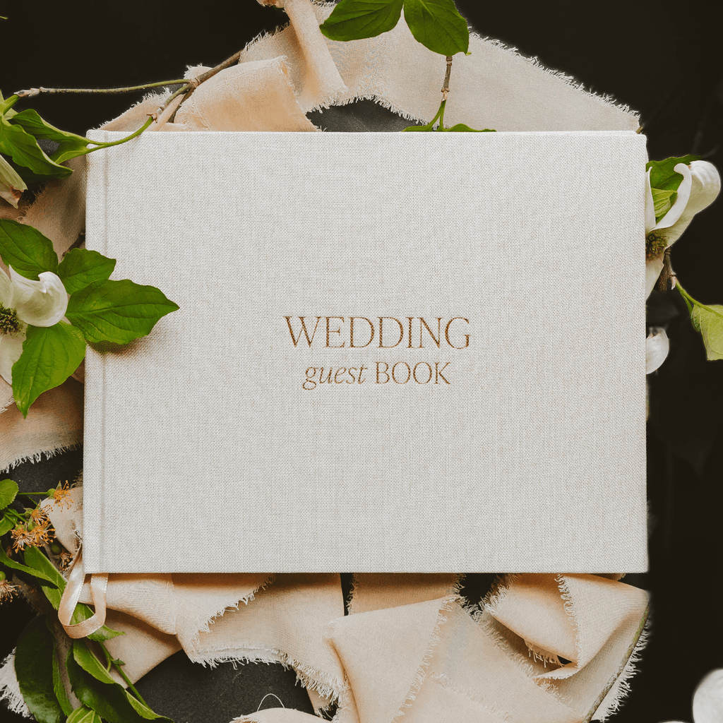 Tan Wedding Guestbook in - Guestbook photo