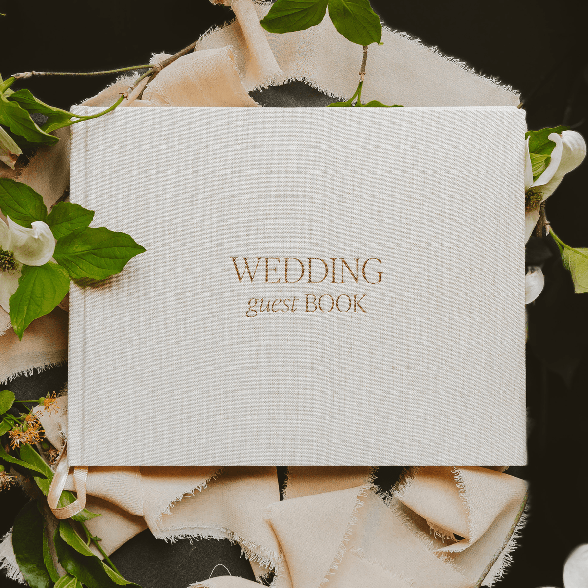 Tan Wedding Guestbook - SwagglyLife Home & Fashion