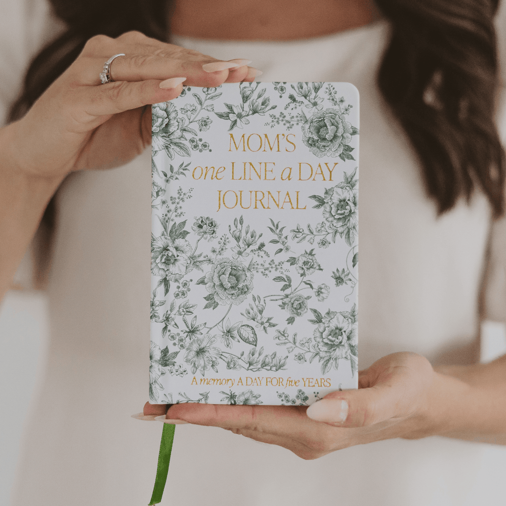 Mom's One Line A Day Green Delft Leather Journal in - Notebooks photo