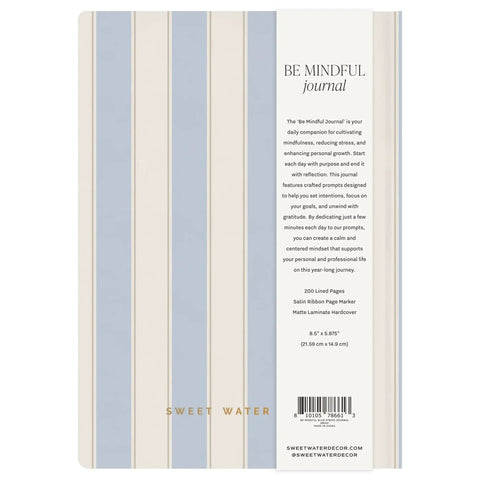 Be Mindful Striped Journal - SwagglyLife Home & Fashion Be Mindful Striped Journal - SwagglyLife Home & Fashion