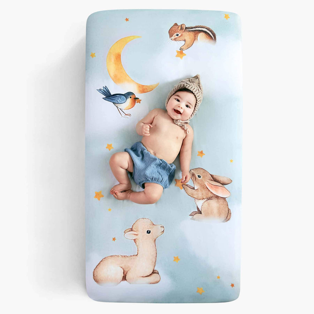 Goodnight Wonderland Standard Size Crib Sheet in US Standard crib size - Crib sheets photo