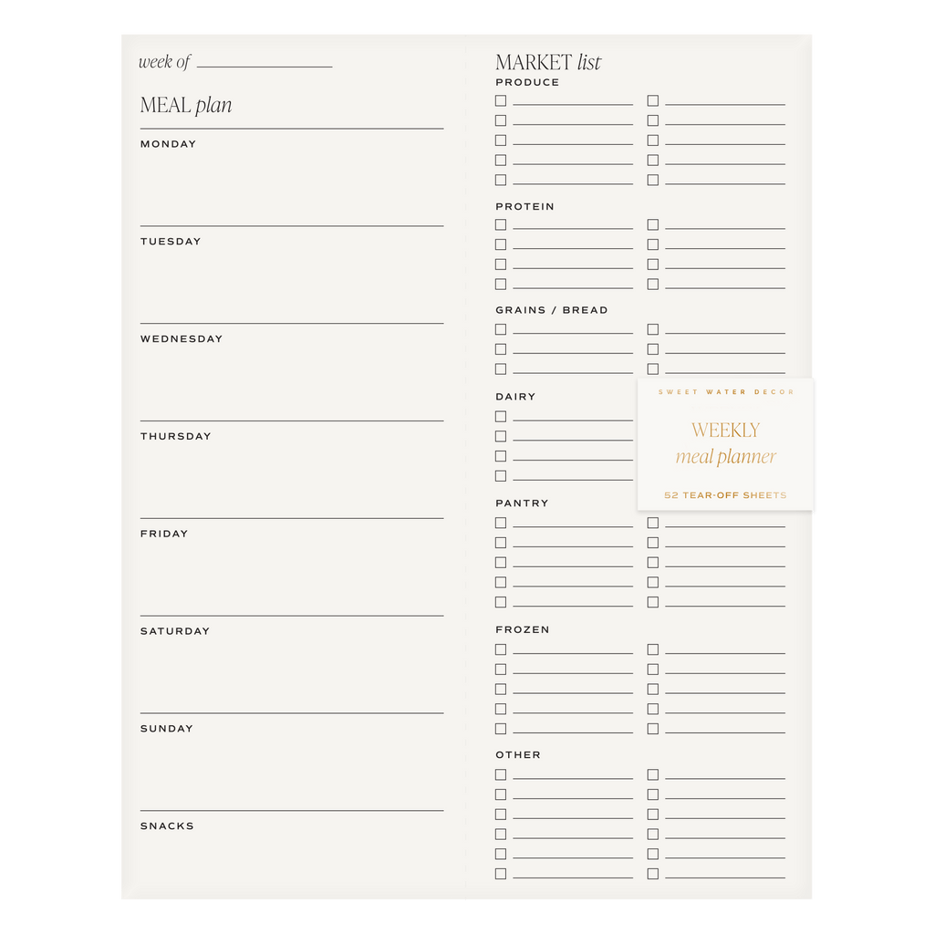 Sweet Water Decor Weekly Meal Planner Notepad in - Notepad photo