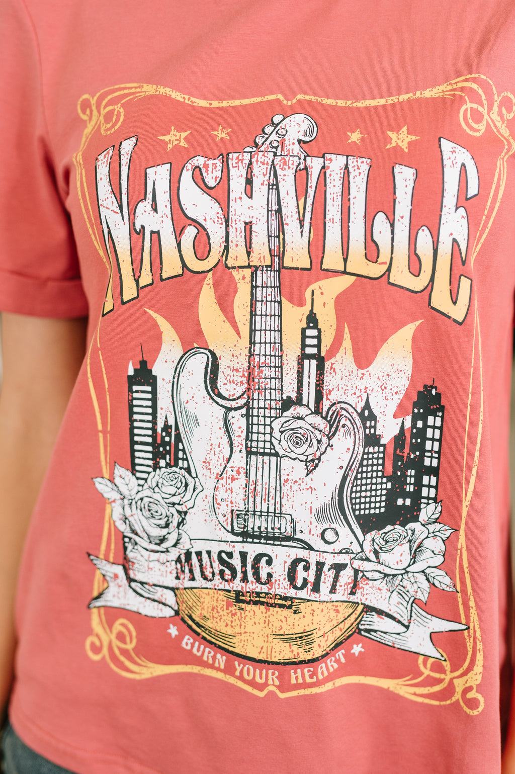Nashville Music City Casual Graphic Tee in - Womens photo