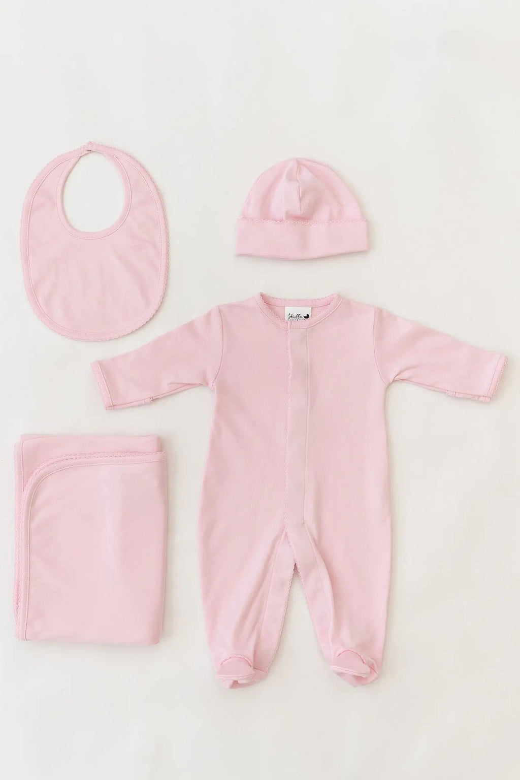 Stroller Society Premium Pima Cotton Newborn Set in Baby Pink NB - Onesies photo