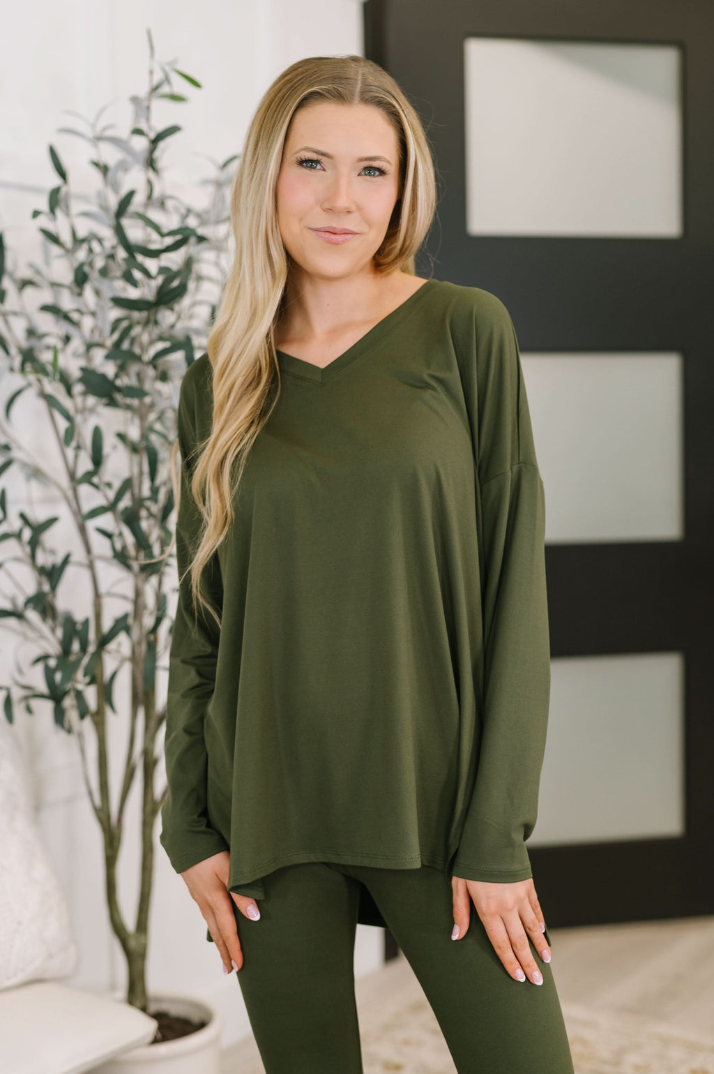 Next to Nothing Top and Bottom Set in Dark Olive in - Womens photo