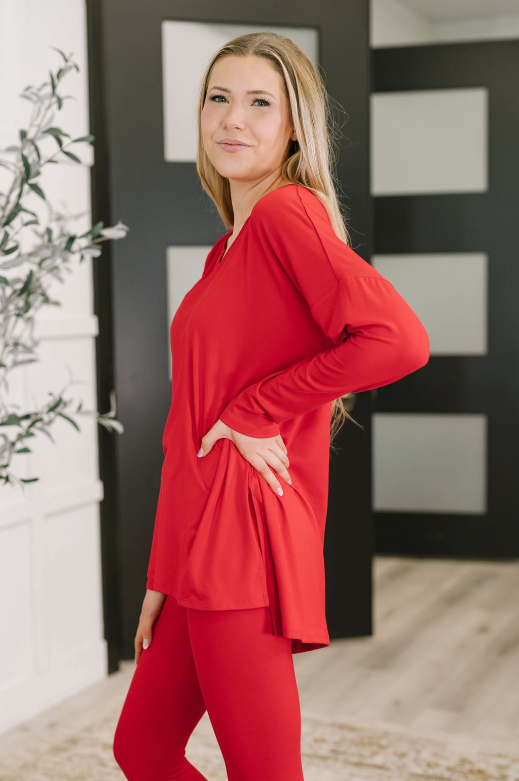 Next to Nothing Top and Bottom Set in Ruby in - Womens photo