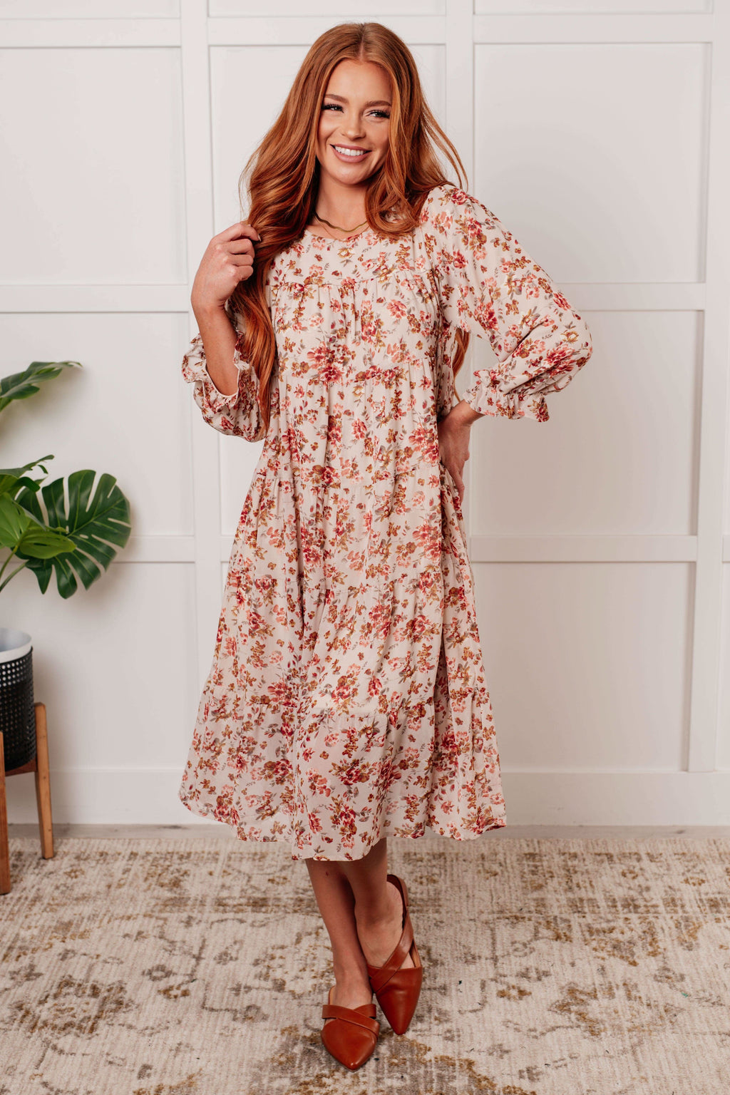 Next to You Balloon Sleeve Floral Dress in - Dresses photo