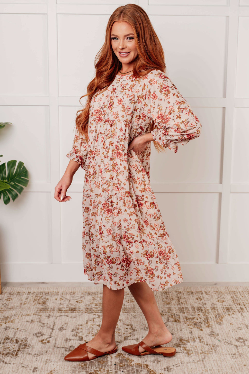 Next to You Balloon Sleeve Floral Dress in - Dresses photo