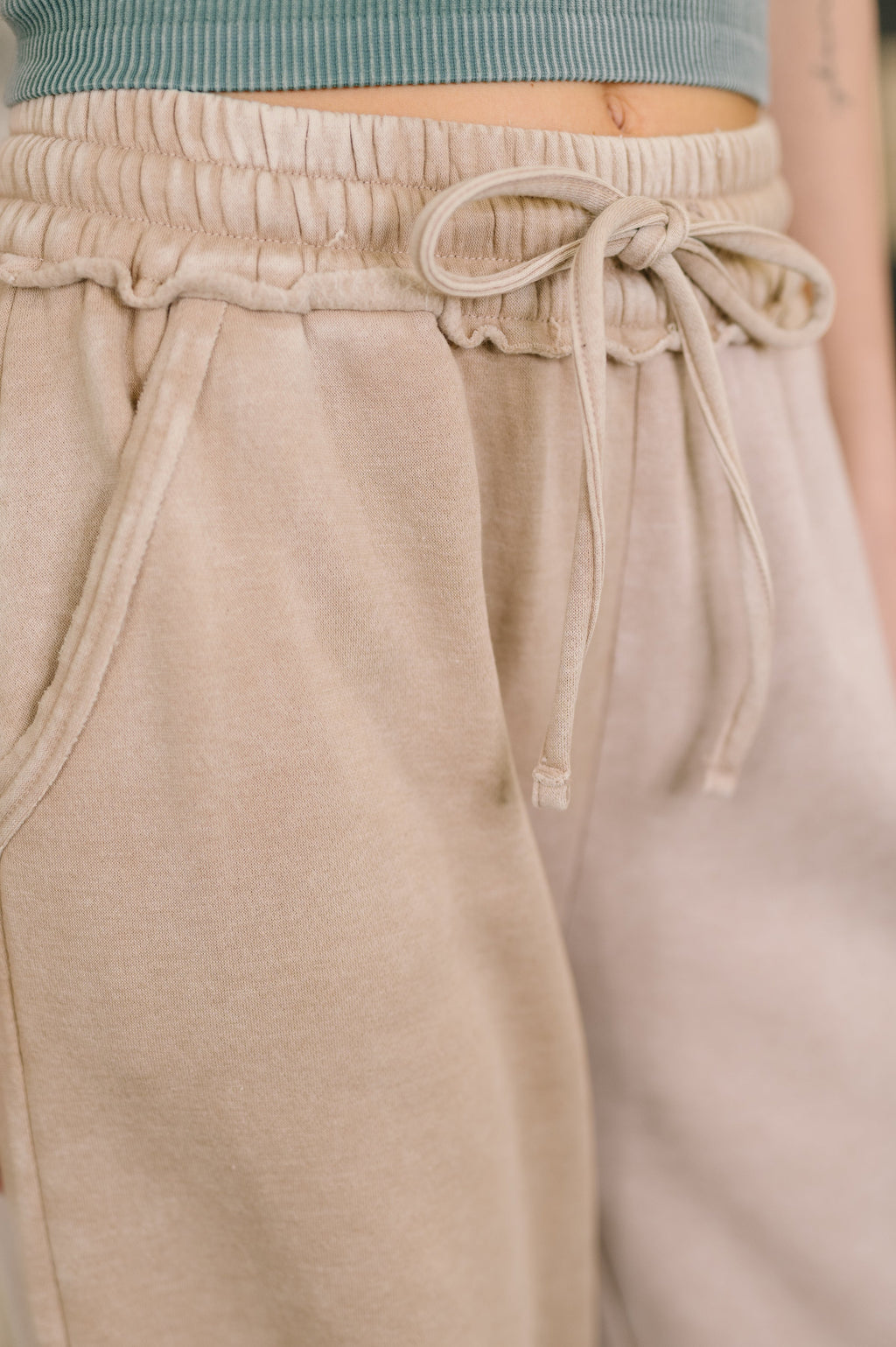 Nights Like This High Waist Palazzo Sweats in Ash Mocha in - Womens photo