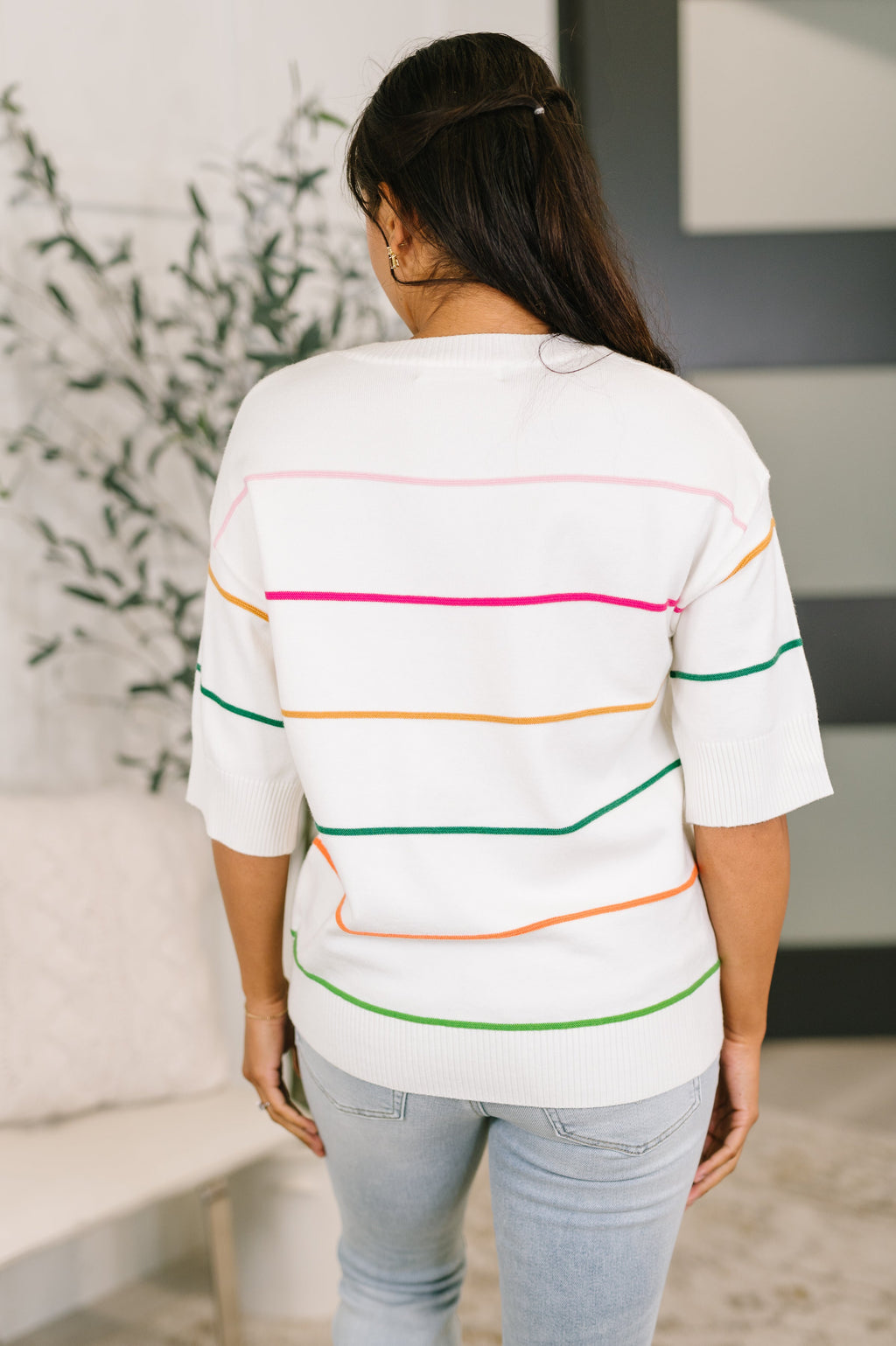 Normal Volume Striped Sweater in - Womens photo