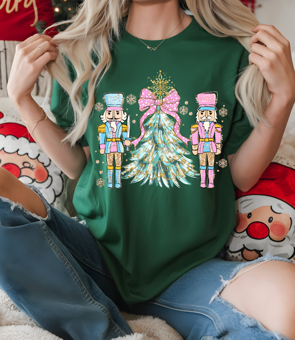 Nutcracker Wonderland in Forest Green Graphic Tee and Sweatshirt in Tee - Womens photo