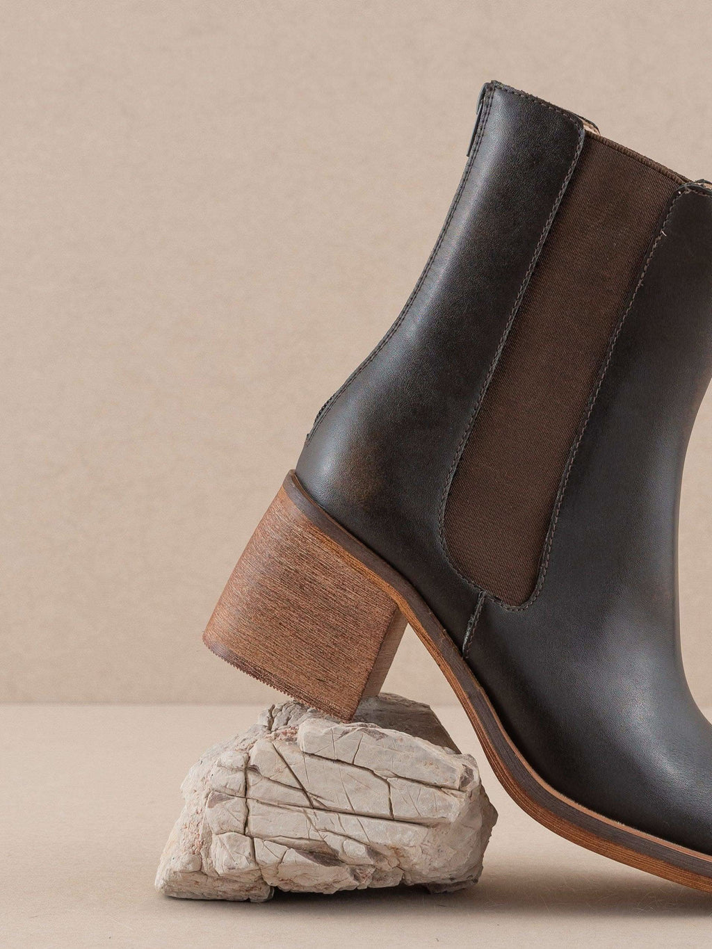 The Olivia | Espresso Chelsea Heel Boots in - BOOTS & BOOTIES photo