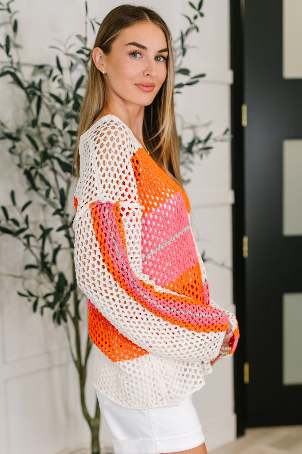 Off the Grid Net Color Block Layering Top - SwagglyLife Home & Fashion